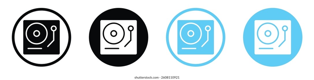 Turntable icons design. vector icons for ui designs