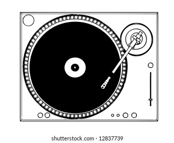 turntable - illustration (vector eps format)