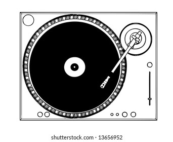 turntable - illustration (vector eps format)