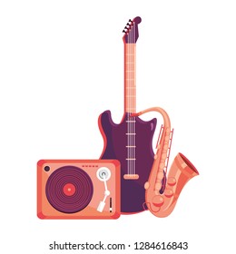 turntable with instruments