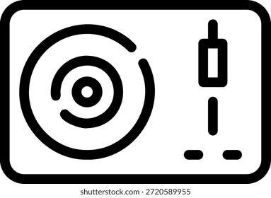 Vector de ilustración de icono de línea giratoria