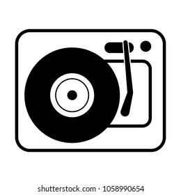 Turntable line simple icon