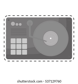 turntable music icon image vector illustration design 