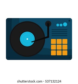 turntable music icon image vector illustration design 