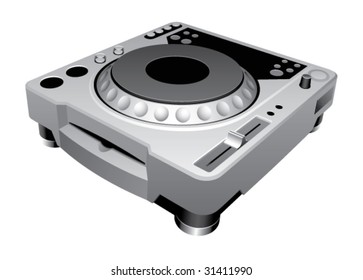 Turntable on a white background