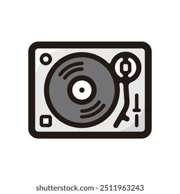 Turntable outline icon for graphic design, apps and websites