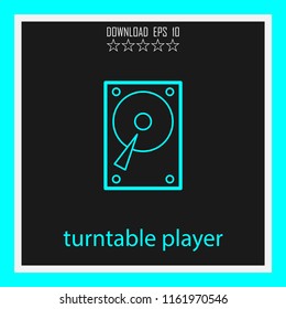 turntable player vector icon