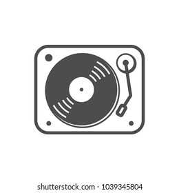 Turntable Simple Icon White Design