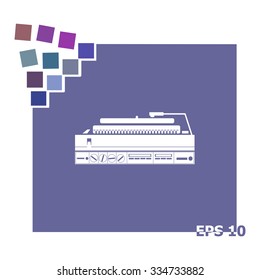 Turntable. Single on white background. Vector illustration.