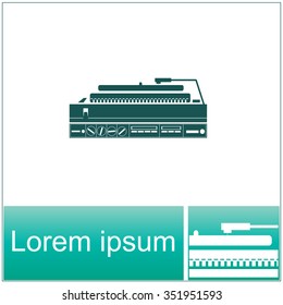 Turntable. Single on white background. Vector illustration.
