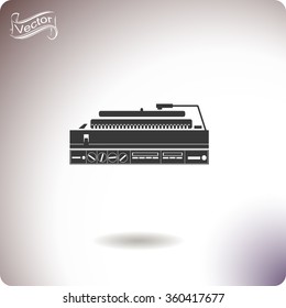 Turntable. Single on white background. Vector illustration.