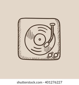 Turntable sketch icon.