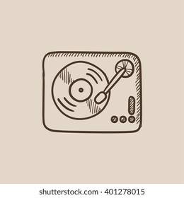 Turntable sketch icon.