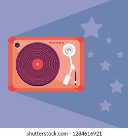 turntable with stars