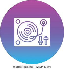 Turntable vector icon. Can be used for printing, mobile and web applications.