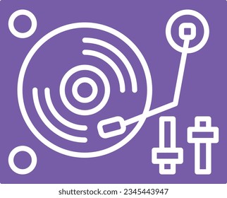 Turntable vector icon. Can be used for printing, mobile and web applications.