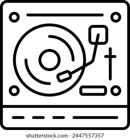 Turntable vector icon. Can be used for printing, mobile and web applications.