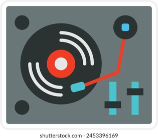 Turntable vector icon. Can be used for printing, mobile and web applications.