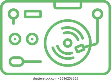 Turntable vector icon. Can be used for printing, mobile and web applications.