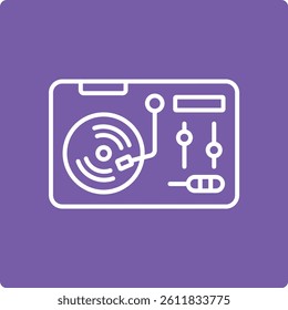 Turntable vector icon. Can be used for printing, mobile and web applications.
