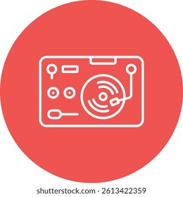 Turntable vector icon. Can be used for printing, mobile and web applications.