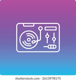 Turntable vector icon. Can be used for printing, mobile and web applications.