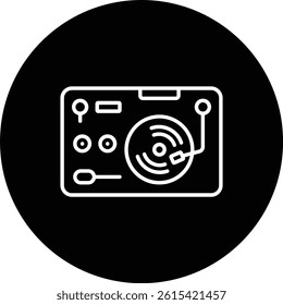 Turntable vector icon. Can be used for printing, mobile and web applications.