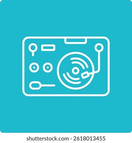 Turntable vector icon. Can be used for printing, mobile and web applications.