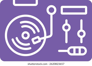 Turntable vector icon. Can be used for printing, mobile and web applications.