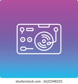 Turntable vector icon. Can be used for printing, mobile and web applications.