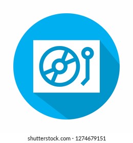 Turntable vector icon illustration