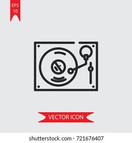 Turntable vector icon, illustration symbol