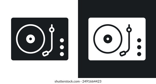 Turntable vector icon set in solid style.