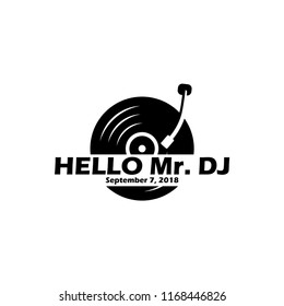 Turntable Or Vinyl Logo Design Related To DJ Music Party