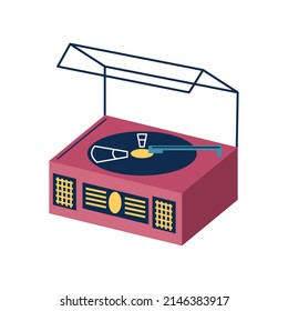 turntable vinyl record icon isolated