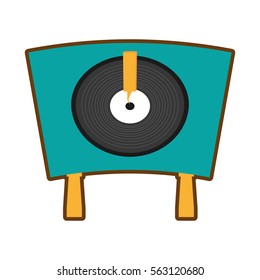 turntable vinyl record lp vector illustration eps 10