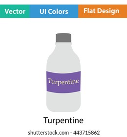 Turpentine icon. Flat color design. Vector illustration.