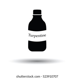 Turpentine icon. White background with shadow design. Vector illustration.