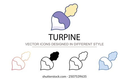 Turpine icon design with white background stock illustration