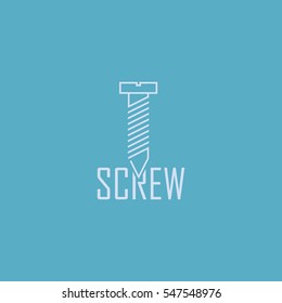 Turquaze screw vector logo design
