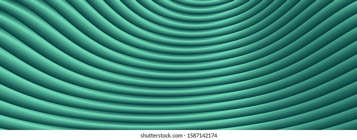 Turquoise abstract gradient zig zag background with lines. Fabric waves vortex print. Modern graphic texture. Geometric template. Textile pattern.