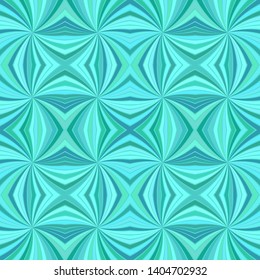 Turquoise abstract hypnotic seamless striped vortex pattern background design - vector graphic from curved rays