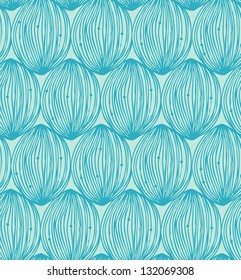 Turquoise abstract linear pattern. Seamless decorative background for design and decoration