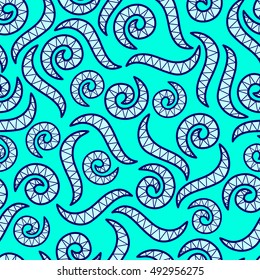 Turquoise Abstract Pattern Seamless Background Vector Stock Vector