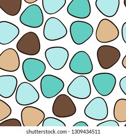turquoise abstract triangular pieces with soft edges, random manner repeating pattern, use for templates,websites,textile,decor,packaging and more