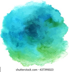 Turquoise abstract watercolour background texture; scalable vector graphic