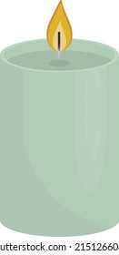 turquoise aesthetic aroma candle illustration