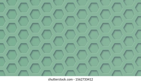 turquoise background with hexagonal net, vector illustration