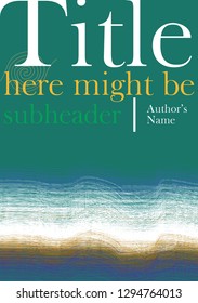 Turquoise background with multicolored lines and title