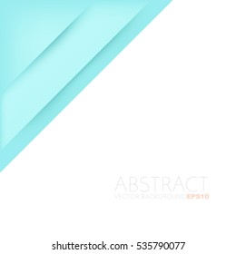 Turquoise background vector paper overlap layer and white space for text and message background design